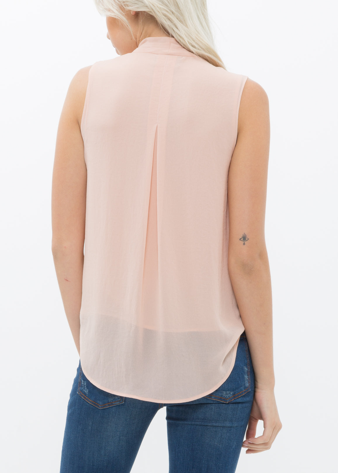 Blush Breeze Sleeveless Blouse