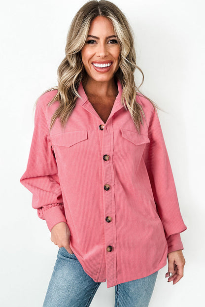 Blush Breeze Corduroy Shacket