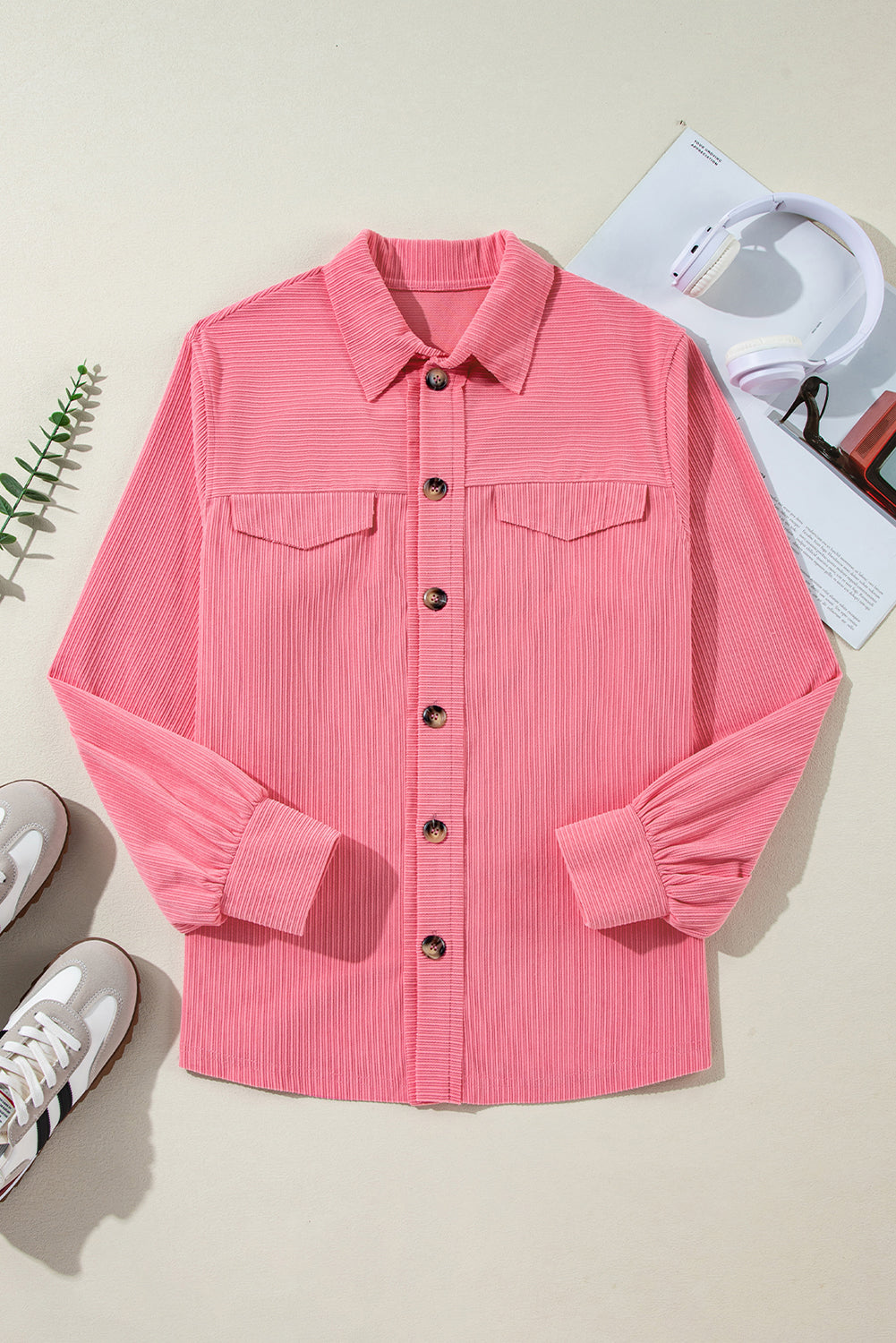 Blush Breeze Corduroy Shacket
